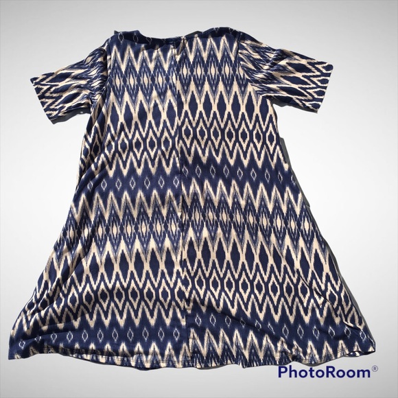 Blue Chevron Pattern Lightweight Dress Size XS - Picture 4 of 7